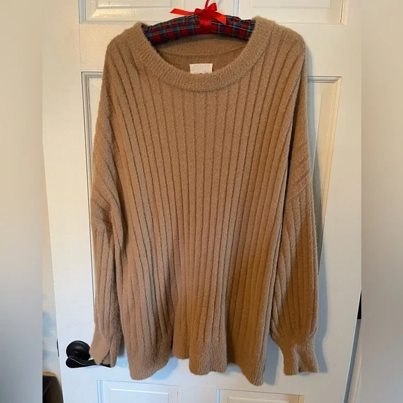 Aerie Tan Soft Cozy Sweater - Picture 1 of 7